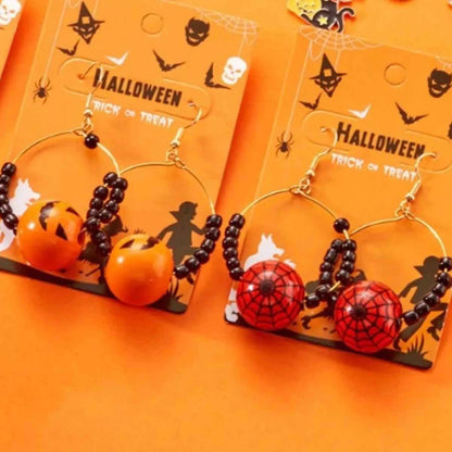 18K Gold-Plated Halloween Bead Earrings