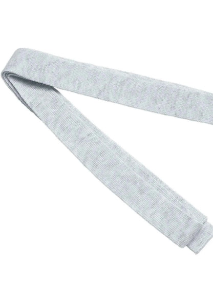 Striped Trim Tie Waist Sweater Dress