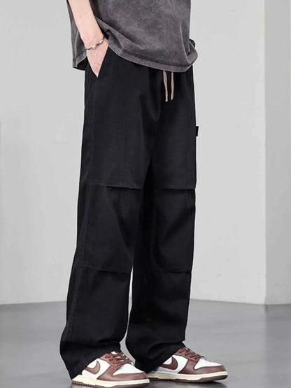 Men's Plus Size Wide Leg Drawstring Jeans