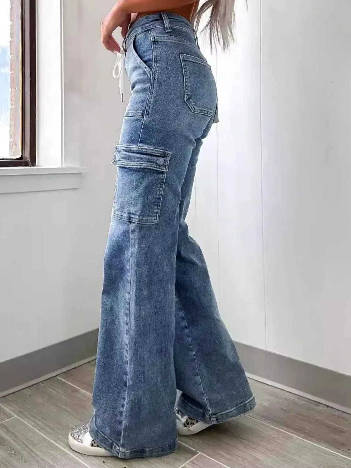 Washed Jeans with Pockets