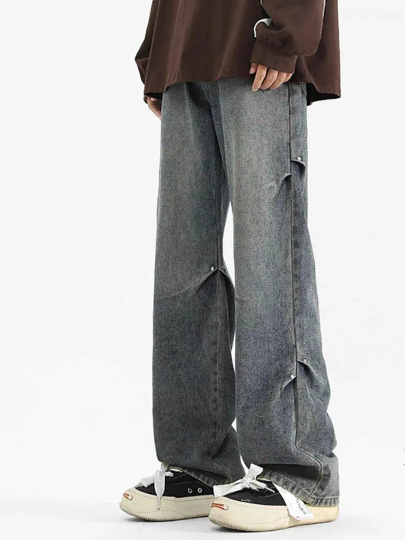 Men's Full Size Wide Leg Gradient Jeans Plus Size