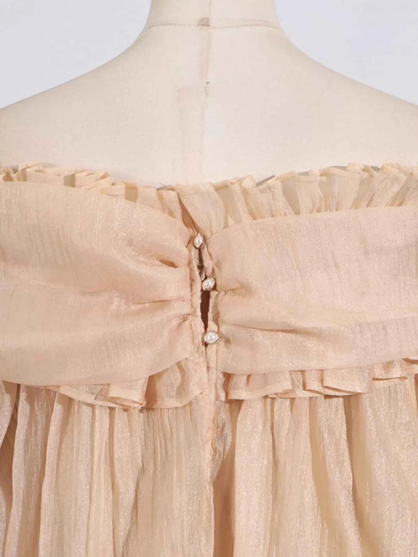 Ruffle Off-Shoulder Flounce Sleeve Blouse