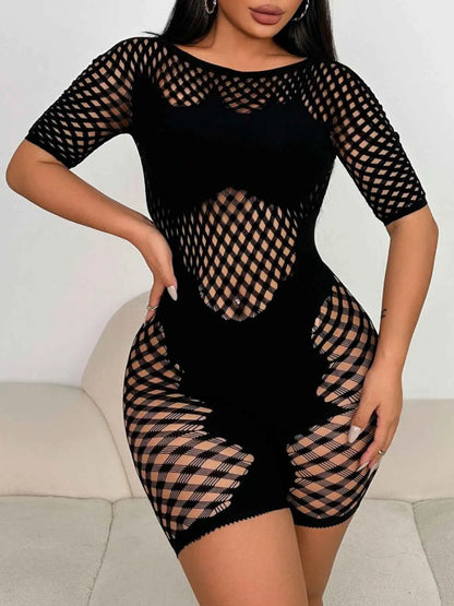 Fishnet Mesh Bodycon Romper