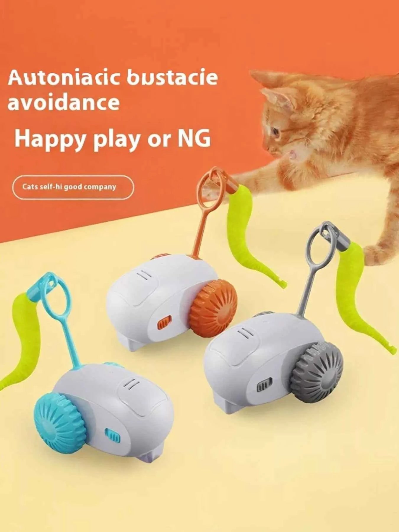 Interactive Self-Rotating Pet Teaser Toy