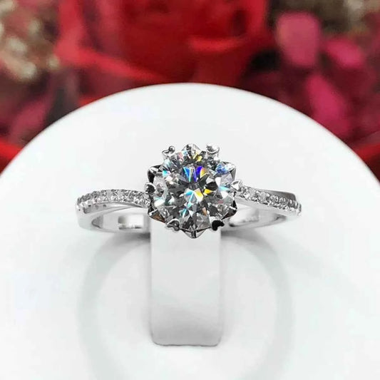 1 Carat 925 Sterling Silver Moissanite Ring