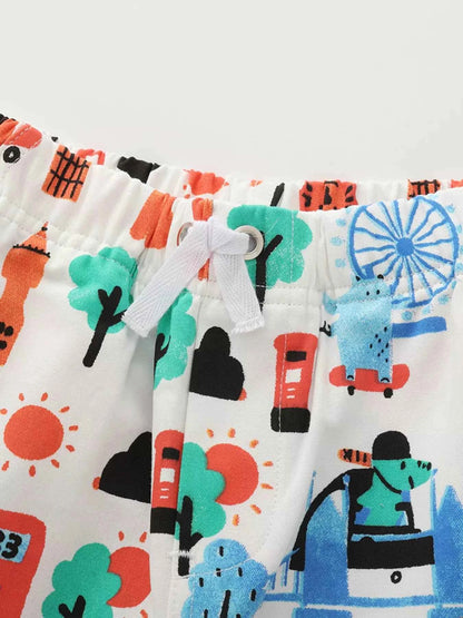 Children’s Printed Shorts with Pockets