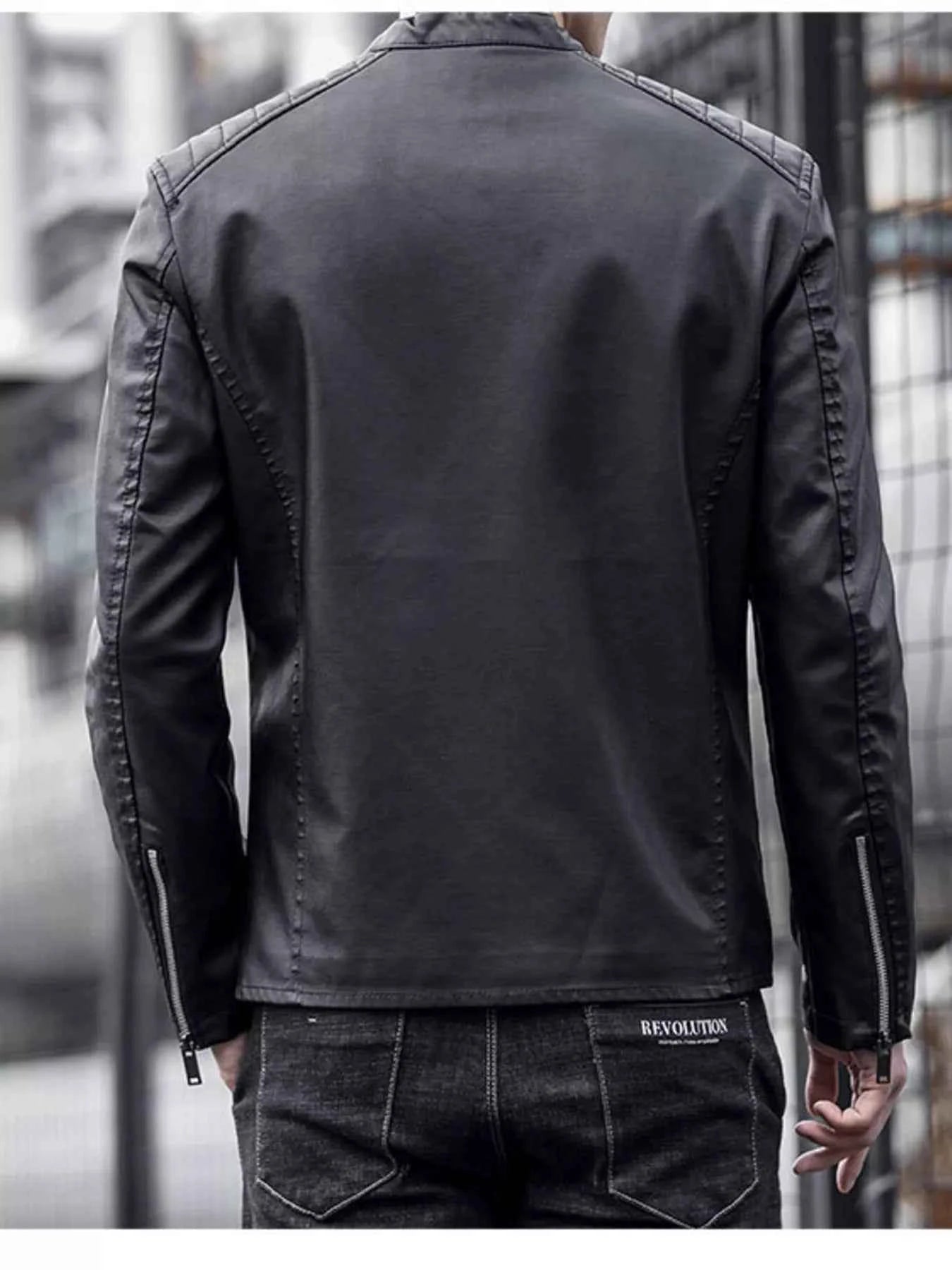 Men's Plus Size Zip Up Long Sleeve Jacket