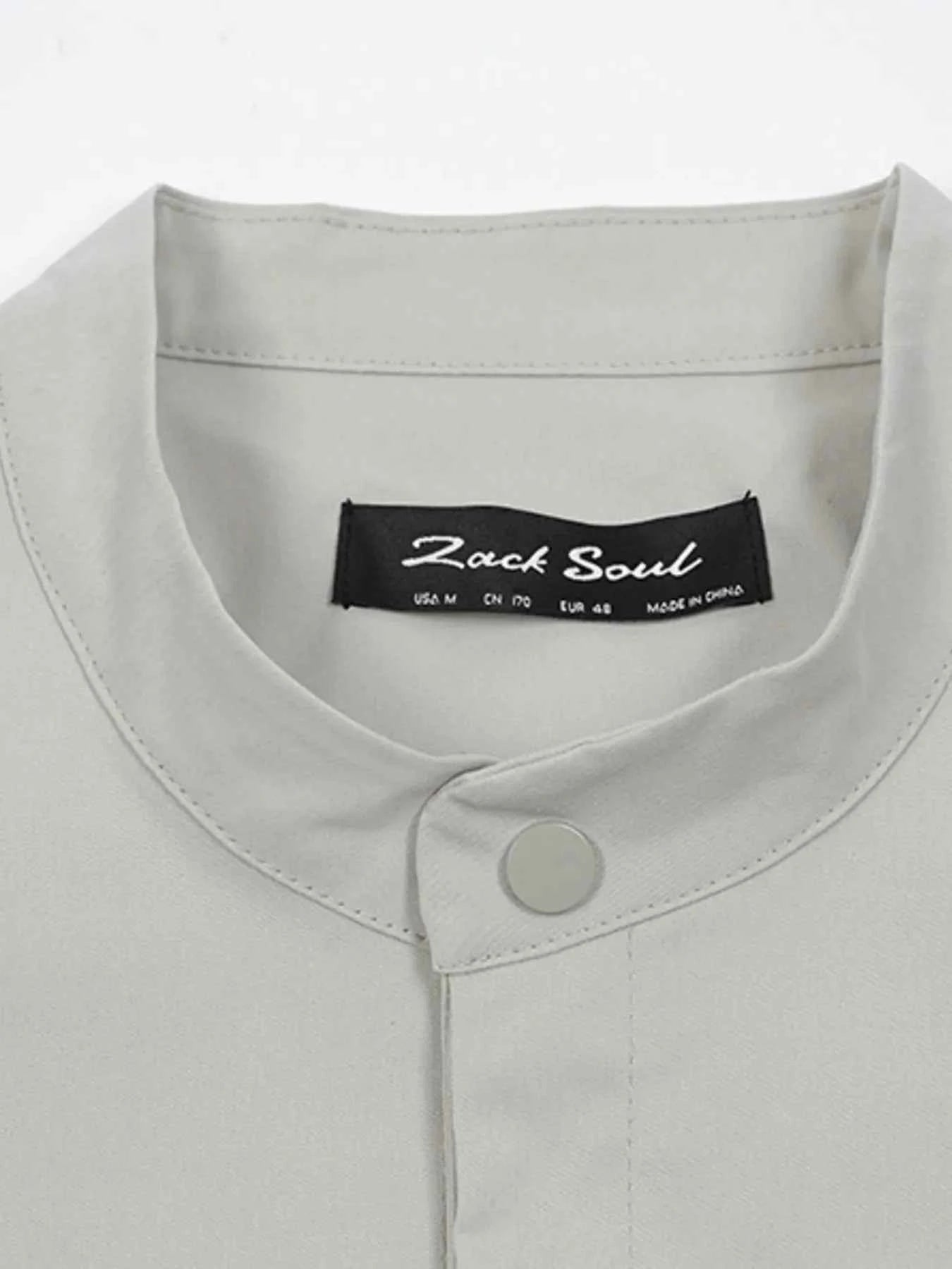 Men's Long Sleeve Jacket with Chest Pockets