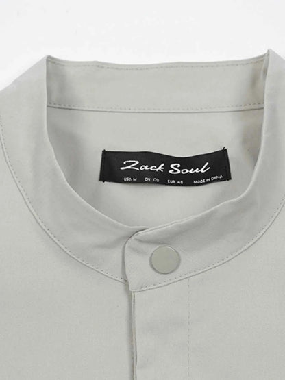 Men's Long Sleeve Jacket with Chest Pockets