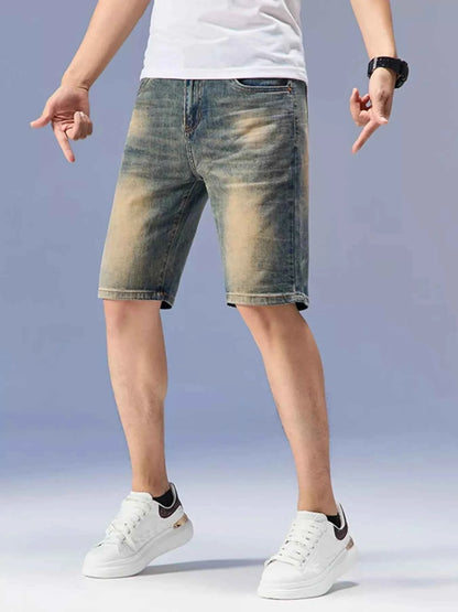 Men's Washed Denim Shorts