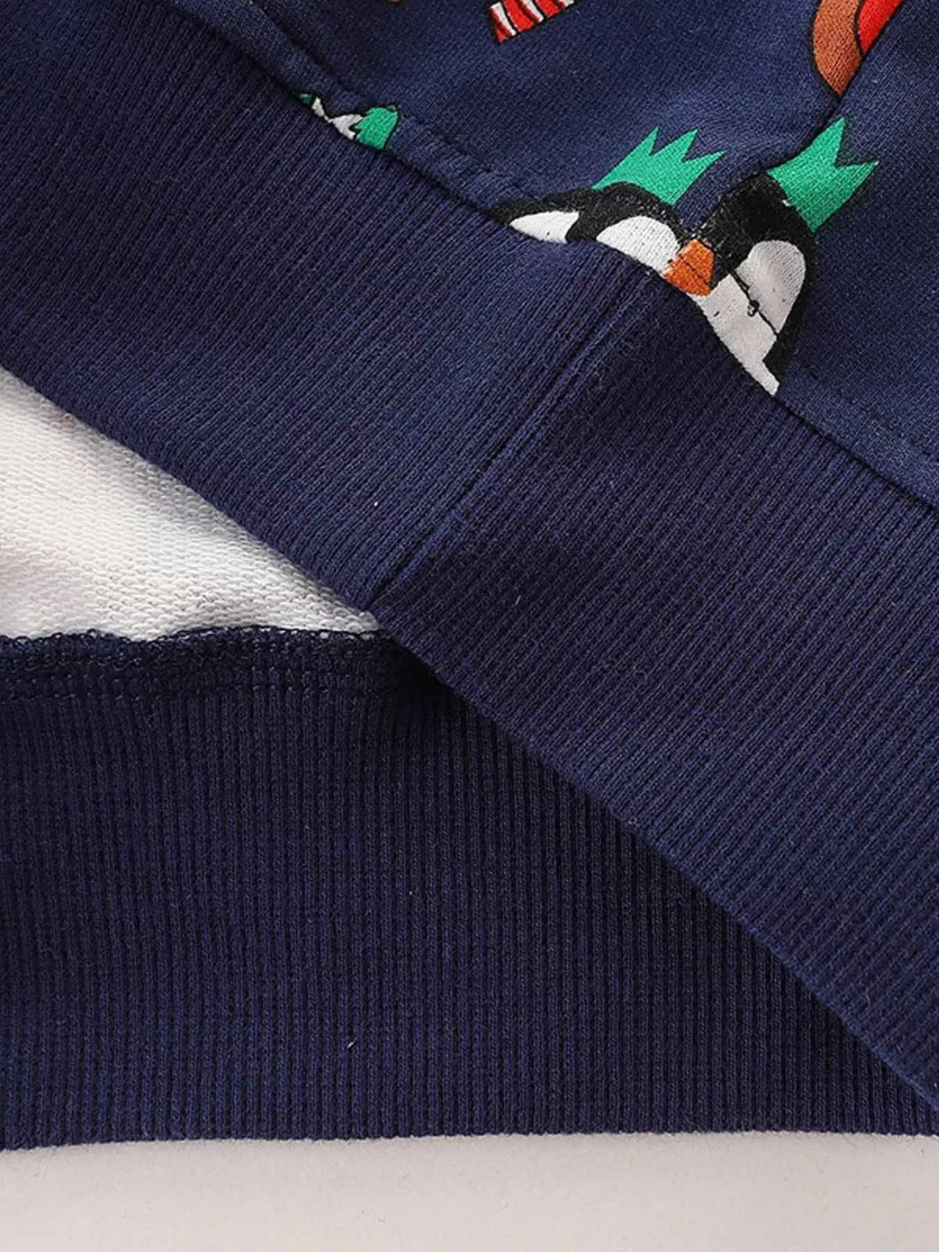 Children's Christmas Print Crew Neck Sweatshirt