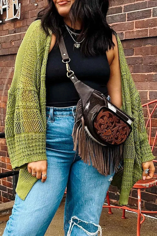 Chunky Knit Open Front Cardigan