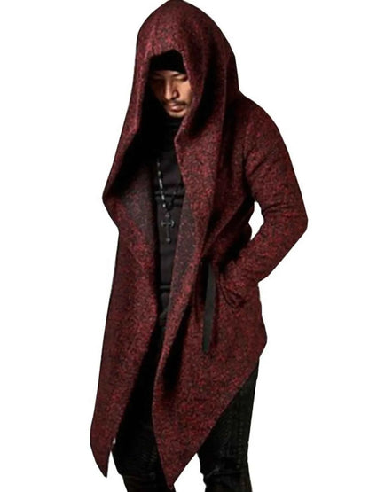 Men's Plus Size Long Sleeve Hooded Coat