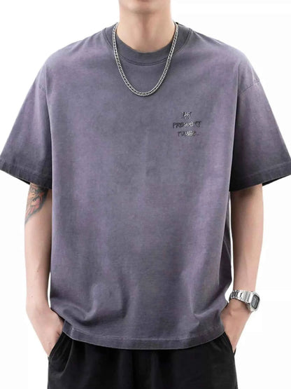Men's Plus Size Oversized Round Neck Letter Graphic T-Shirt