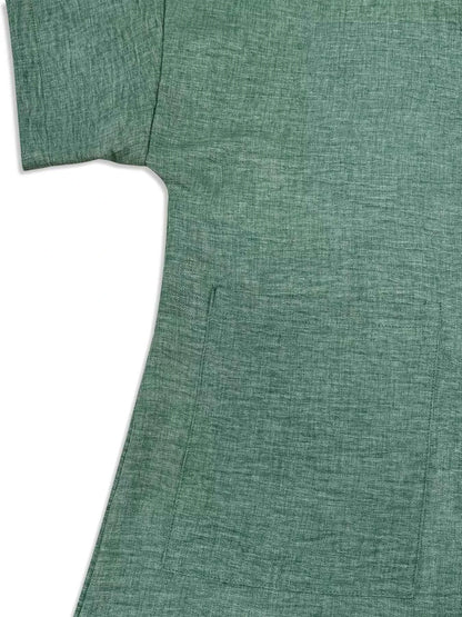 Plus Size V-Neck Half Sleeve Dress