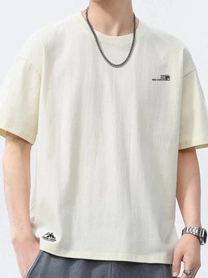 Men's Full Size Round Neck Short Sleeve T-Shirt Plus Size