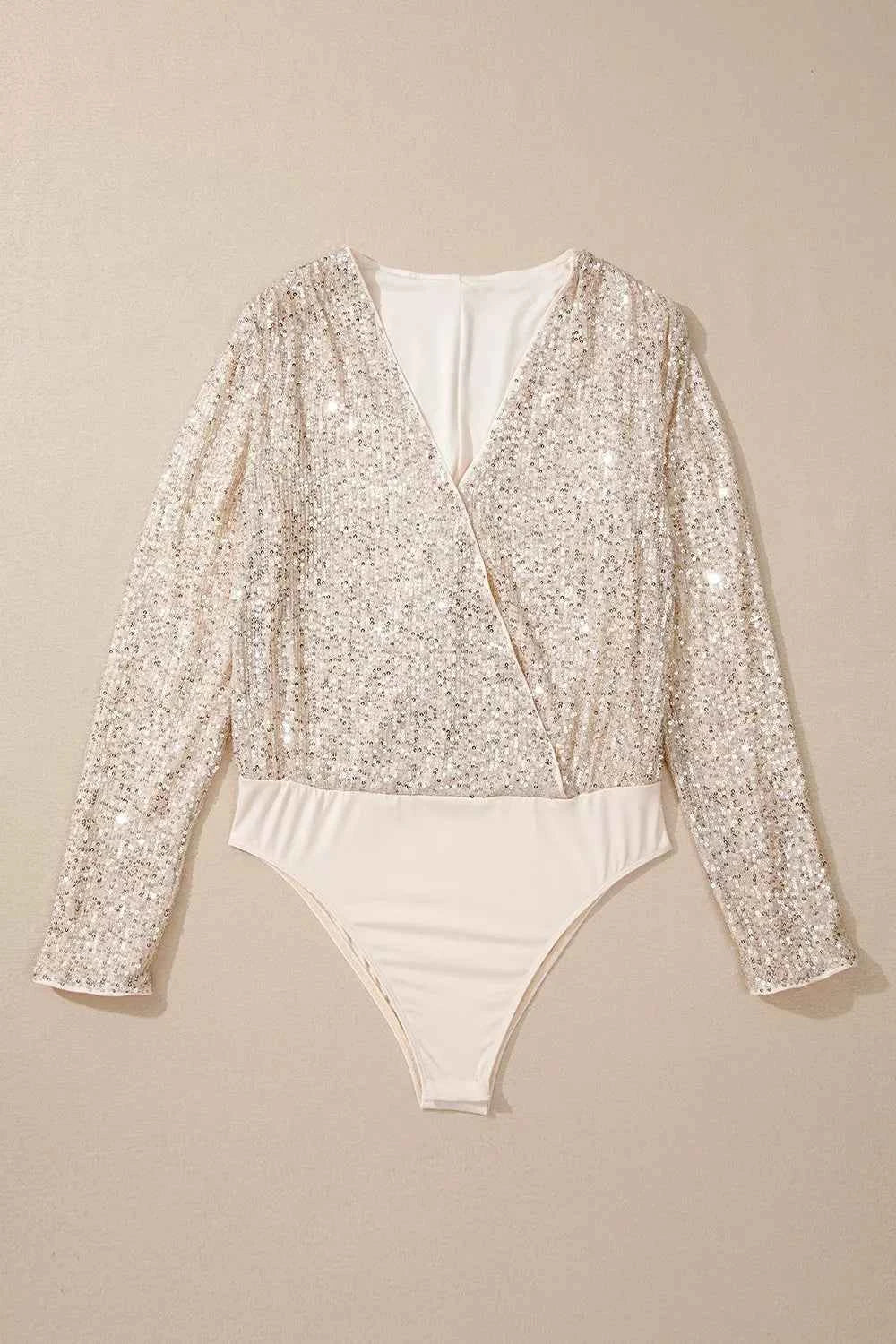 Sparkling Sequin Long Sleeve Bodysuit