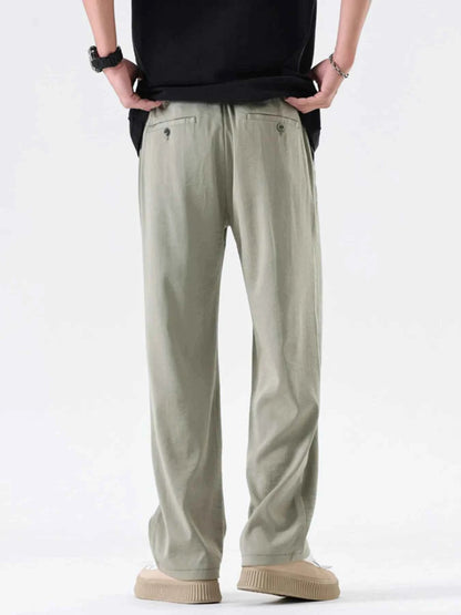 Men's Full Size Relaxed Fit Wide Leg Casual Pants Plus Size
