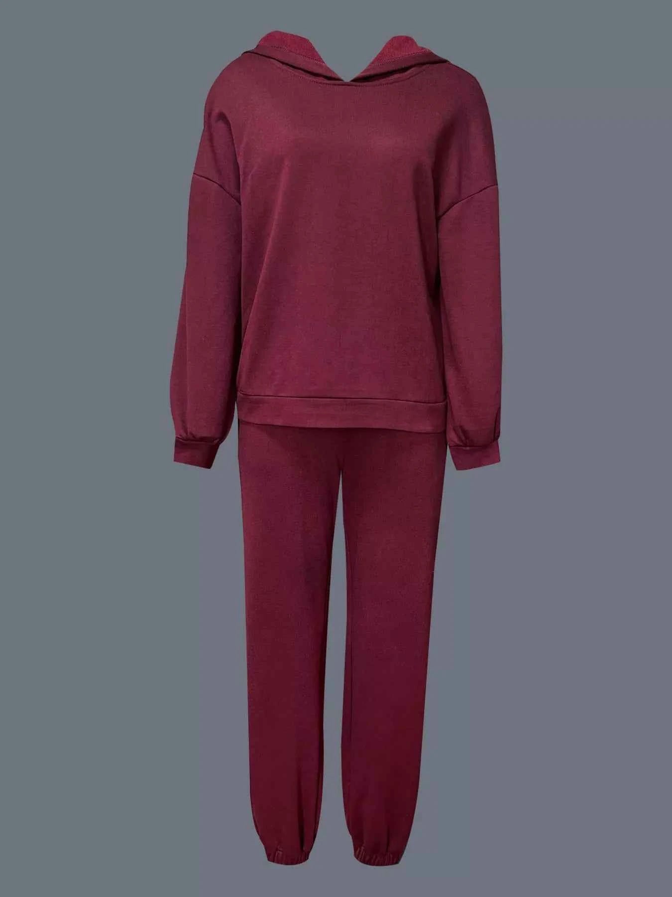 Casual Hoodie and Cropped Pants Set