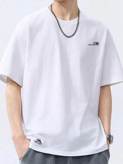 Men's Full Size Round Neck Short Sleeve T-Shirt Plus Size