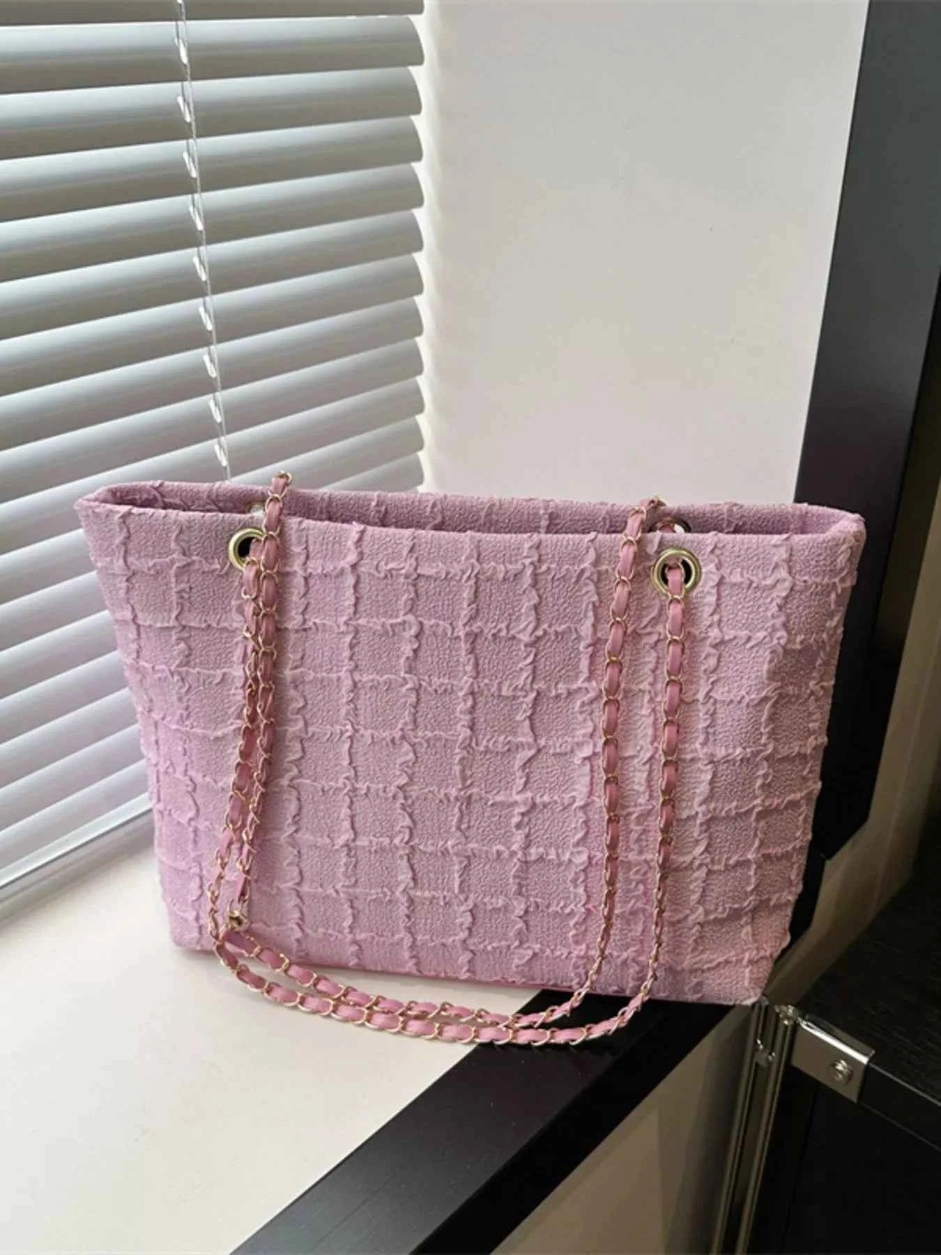 Tweed Chain Shoulder Bag