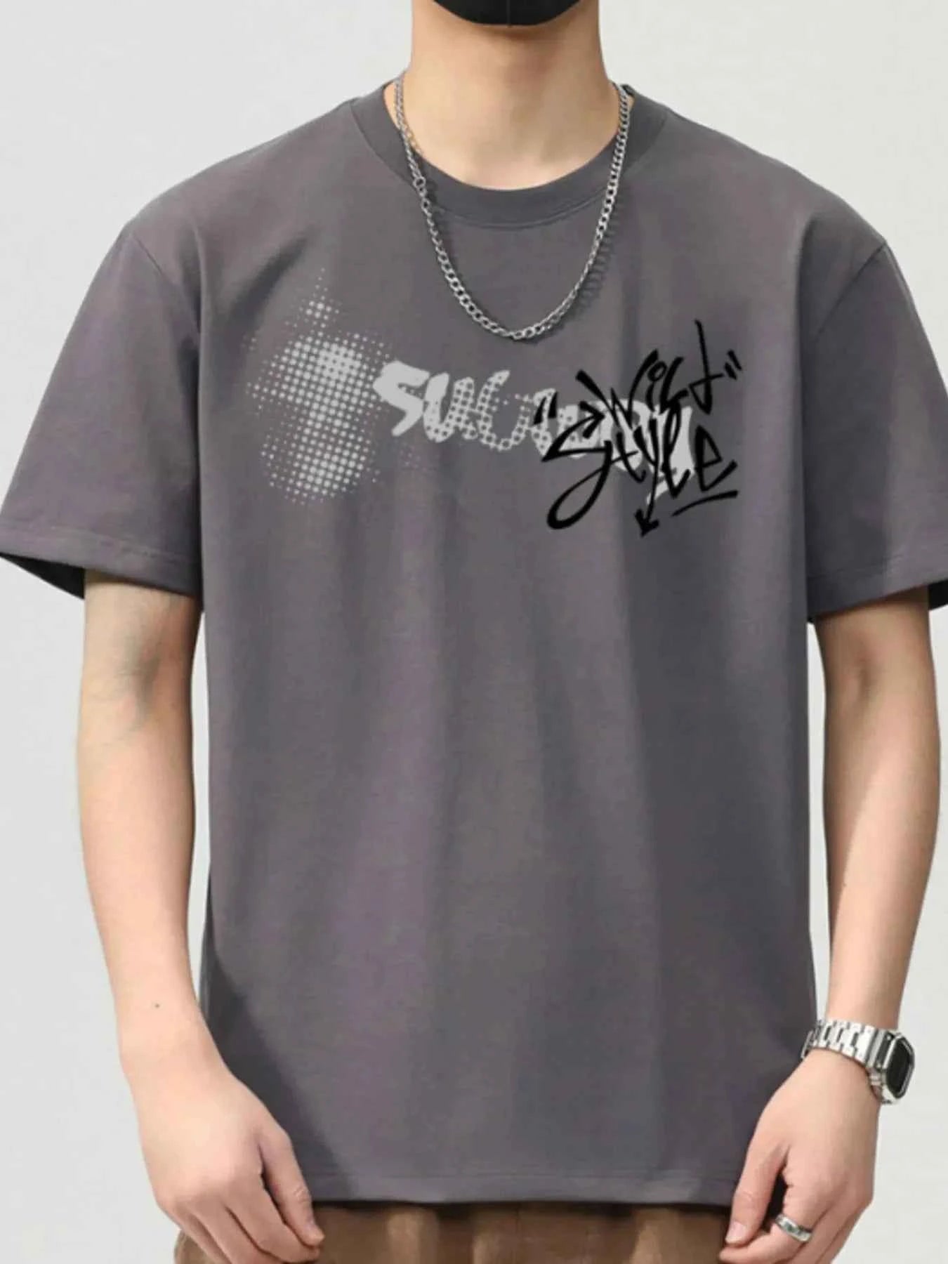 Men's Full Size Round Neck Short Sleeve T-Shirt Plus Size