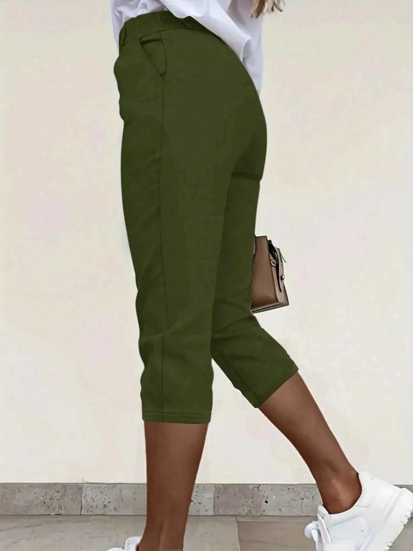 Pleated Detail Pants with Pockets