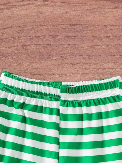 Children's Christmas Ruffle Trim Top and Pants Set