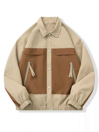 Men's Full Size Snap Down Long Sleeve Jacket Plus Size