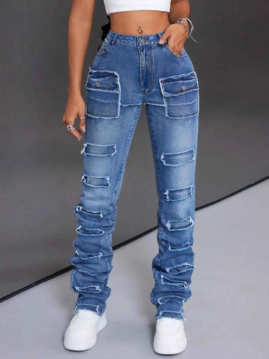 Men's Distressed Slim Fit Jeans