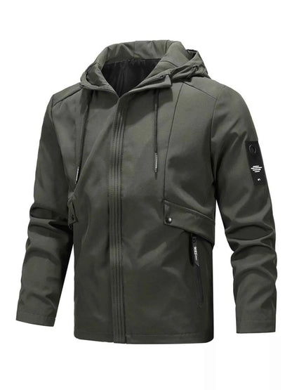 Men's Plus Size Casual Hooded Windproof Jacket