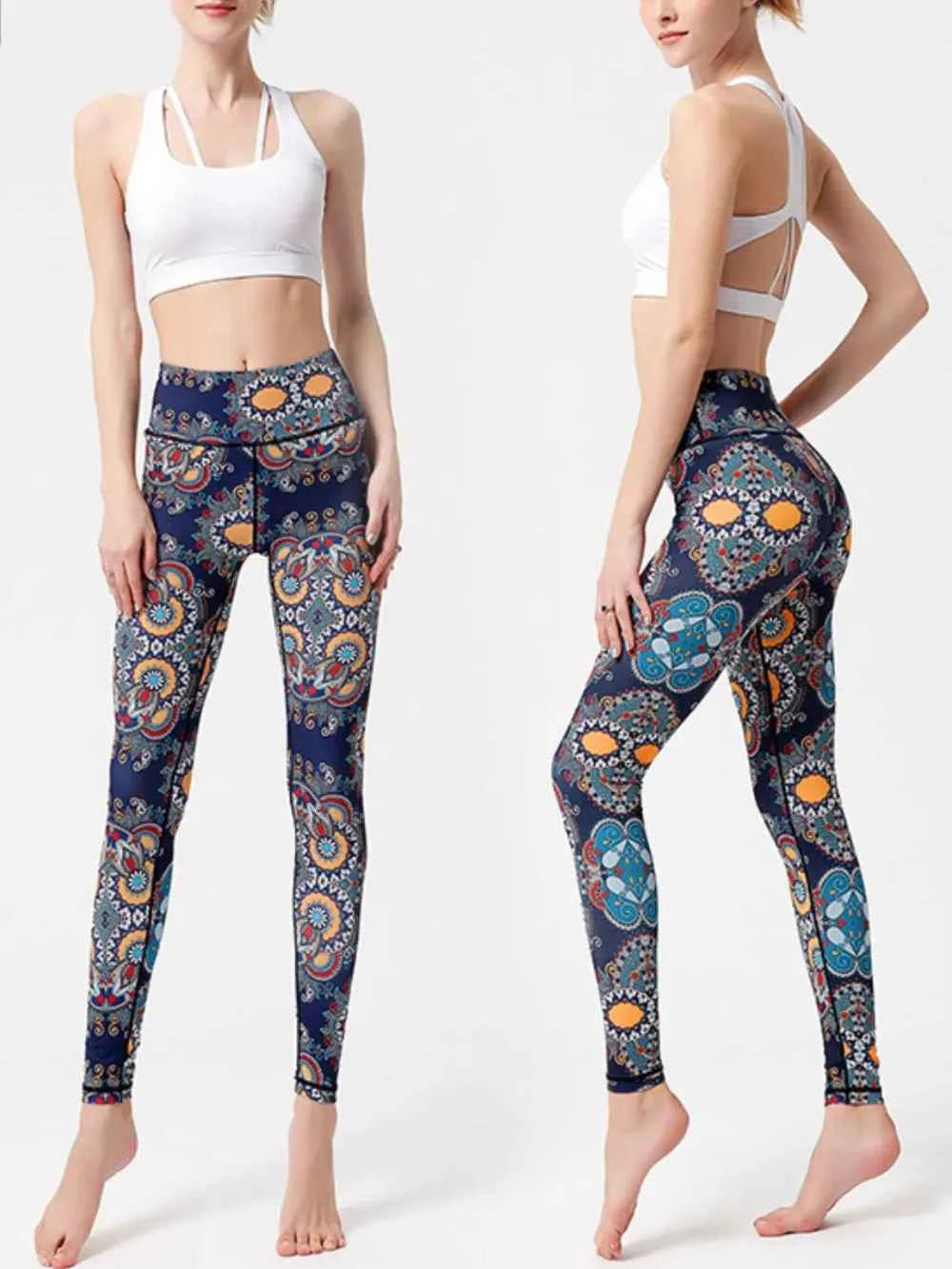Printed High Waist Active Leggings