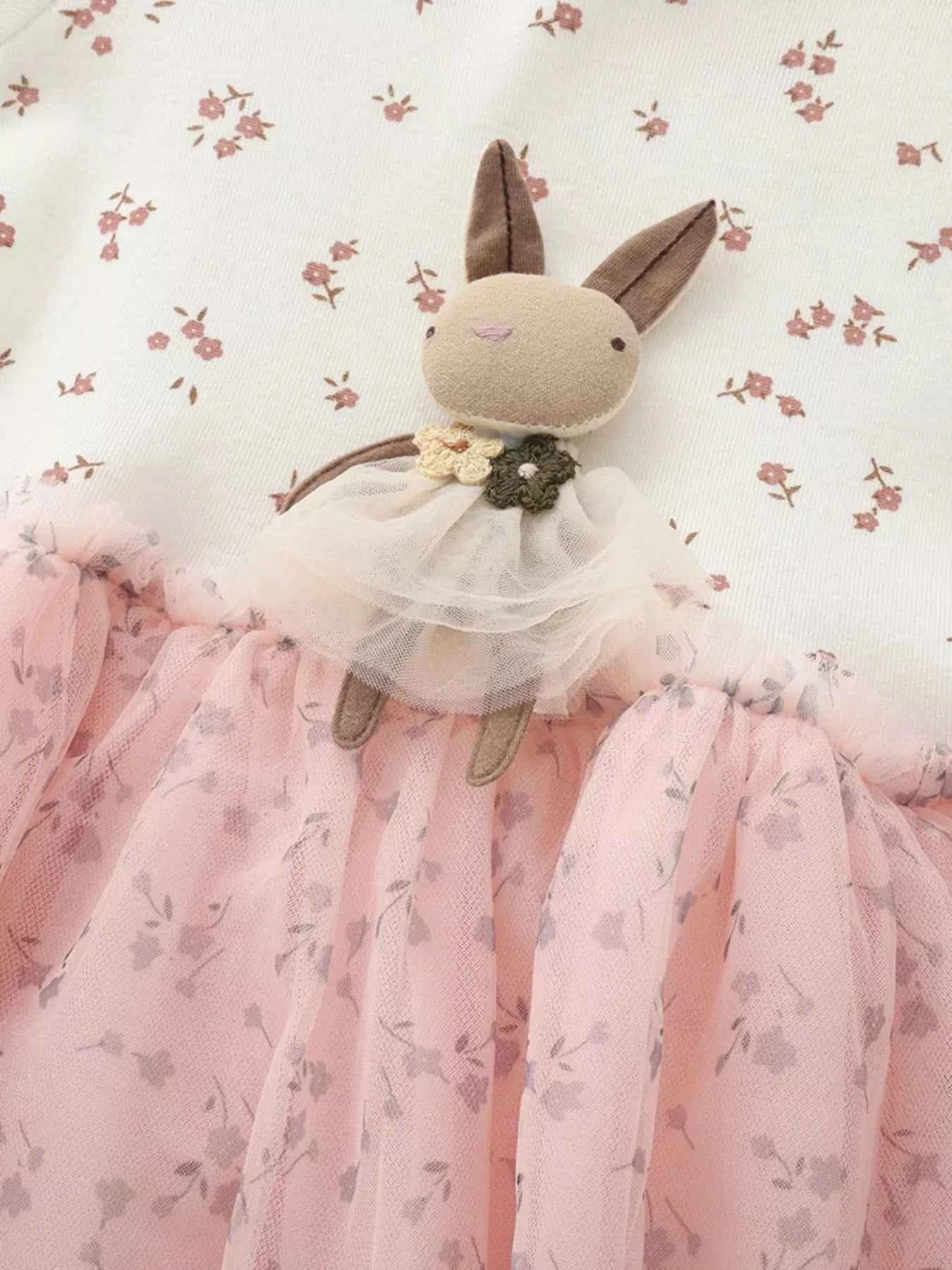 Children's Bunny Applique Tulle Dress