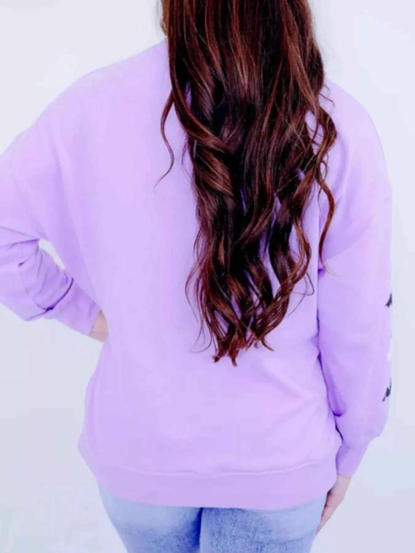 Full Size Halloween Round Neck Long Sleeve Sweatshirt Plus Size