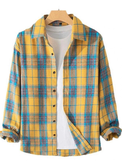 Men's Plus Size Button Up Long Sleeve Shirt