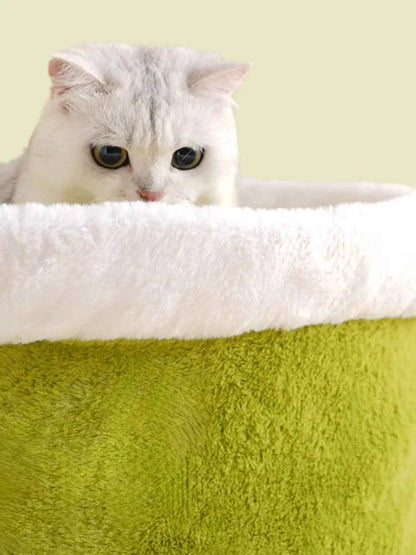 Cozy Warm Round Covered Semi-Enclosed Pet Nest