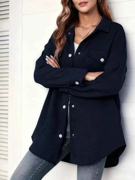 Textured Snap Down Jacket