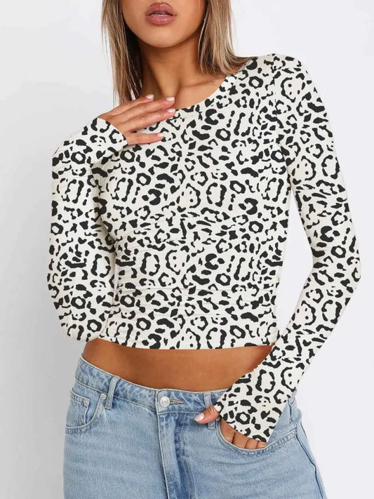 Long Sleeve Cropped T-Shirt