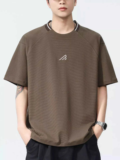 Men's Plus Size Round Neck Short Sleeve T-Shirt