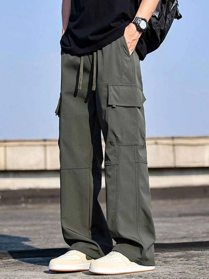 Men's Plus Size Cargo Wide Leg Pants