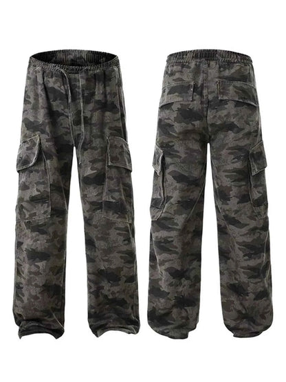 Men's Plus Size Camouflage Wide Leg Pants