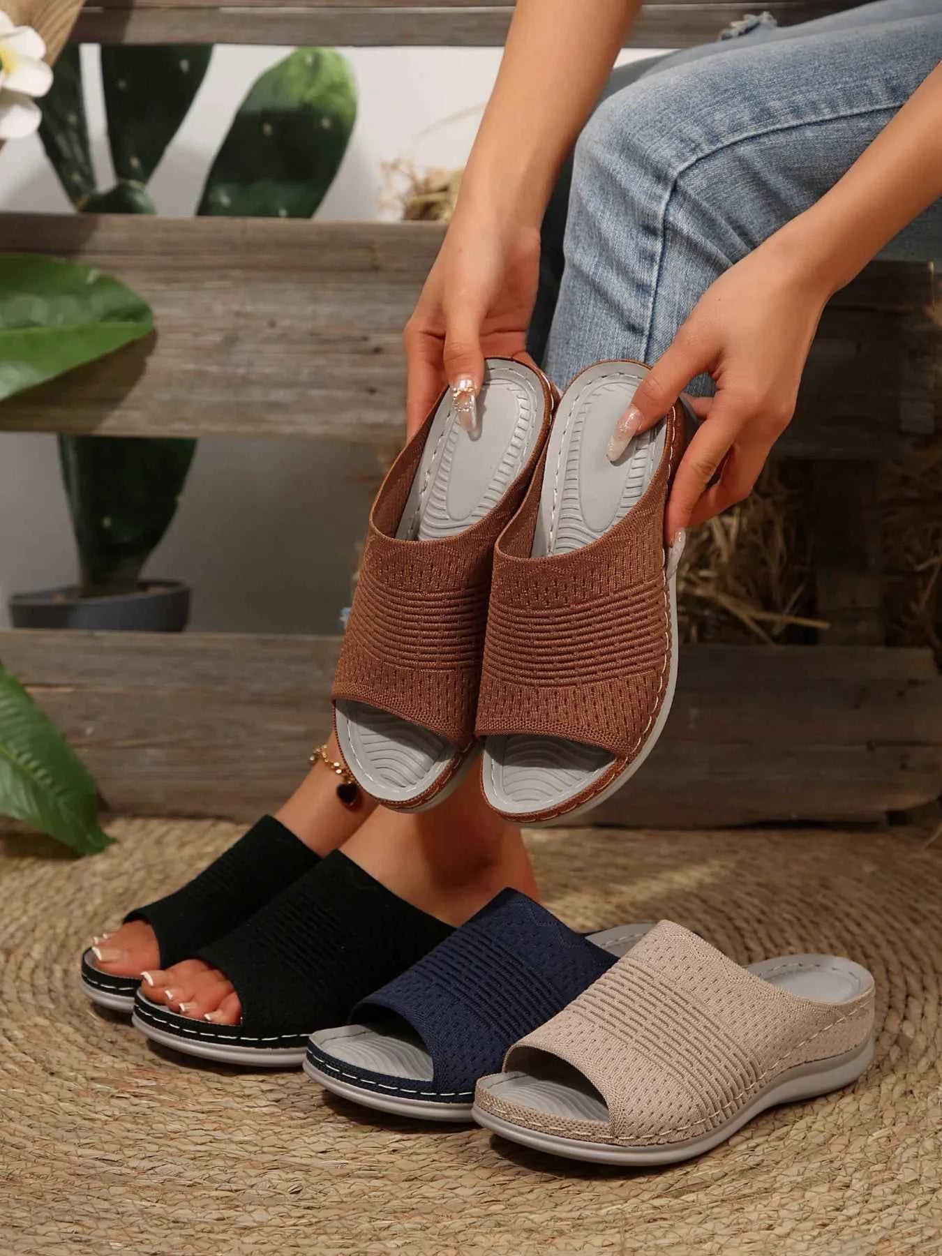 Mesh Open Toe Sandals