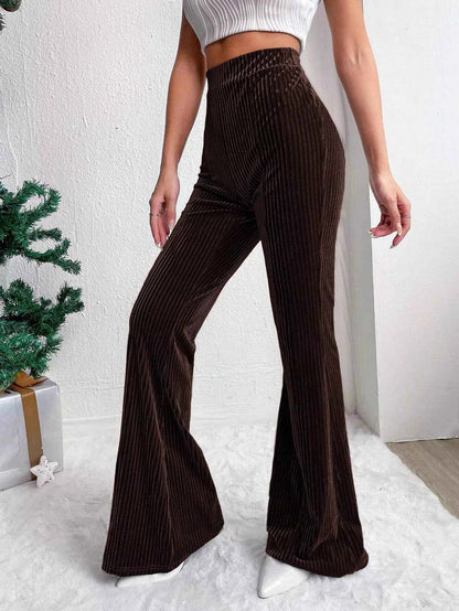 Corduroy High Waist Flare Pants