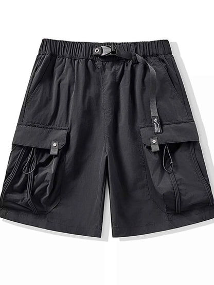 Men's Plus Size Cargo Shorts with Drawstring