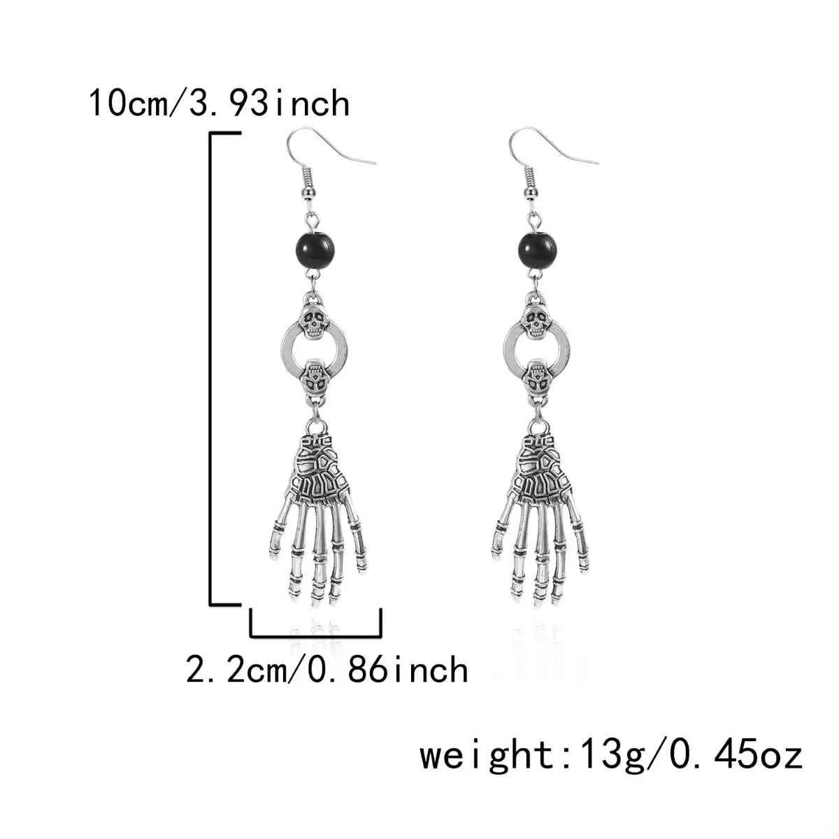 Halloween Skeleton Hand Drop Earrings