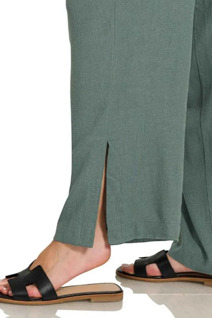 Zenana Linen Drawstring Pants