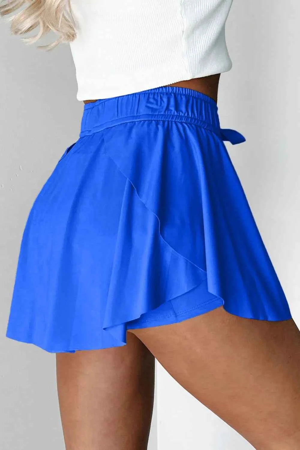 Drawstring Active Skorts