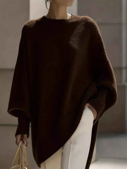 Oversized Batwing Sleeve Knit Sweater
