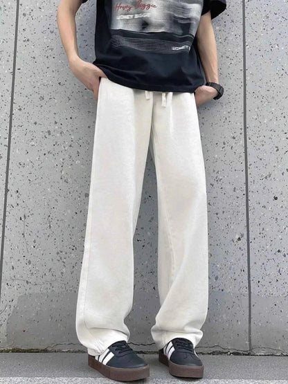 Men's Full Size Drawstring Wide Leg Pants Plus Size