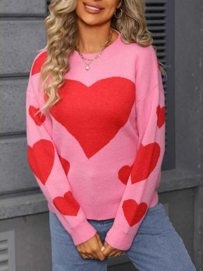 Valentine's Day Heart Crew Neck Sweater